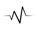 Heart beat line vector. Abstract, heartbeat. Royalty Free Stock Photo