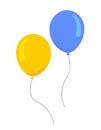 Balloon colorful ballon vector flat cartoon birthday party. Royalty Free Stock Photo