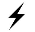 Power lightning logo vector icon. Vector thunder bolt symbol.