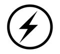 Power lightning logo vector icon. Vector thunder bolt symbol. Royalty Free Stock Photo