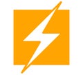 Power lightning logo vector icon. Vector thunder bolt symbol. Royalty Free Stock Photo