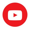 Youtube Icon, Popular social media icon red color vector icon. Royalty Free Stock Photo