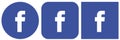 Facebook Icon, Popular social media icon color vector icon.