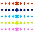 Star theme border divider vector illustration.