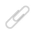 Paper clip office tool vector design isolated on white background