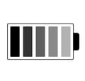 Battery icon. Charging level full power high up. Gadget, Icon energy status vector Royalty Free Stock Photo