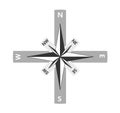 Compass vector illustration, directions icon black white background Royalty Free Stock Photo