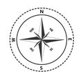 Compass main directions icon black white background Royalty Free Stock Photo