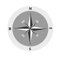 Compass main directions icon black white background Royalty Free Stock Photo