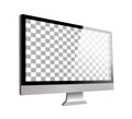 Apple iMac, MacBook and iPhone. Realistic modern monitor vector illustration. Royalty Free Stock Photo