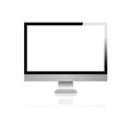 Apple iMac, MacBook and iPhone. Realistic modern monitor vector illustration. Royalty Free Stock Photo