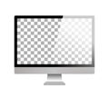 Apple iMac, MacBook and iPhone. Realistic modern monitor vector illustration. Royalty Free Stock Photo