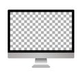 Apple iMac, MacBook and iPhone. Realistic modern monitor vector illustration. Royalty Free Stock Photo