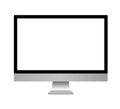 Apple iMac, MacBook and iPhone. Realistic modern monitor vector illustration. Royalty Free Stock Photo