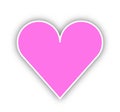 Pink shaped heart background icon symbol Royalty Free Stock Photo