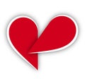 Red heart broken vector icon