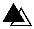 Equilateral triangle icon vector line triangle Royalty Free Stock Photo