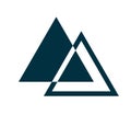 Equilateral triangle icon vector line triangle