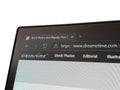 Dreamstime website on monitor