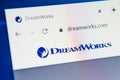 Dreamworks Web Site. Selective focus. Royalty Free Stock Photo