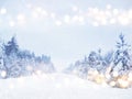 Dreamy and abstract magical winter landscape photo