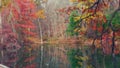 Dreamy autumn lake