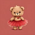 Dreamy ballerina teddy design Royalty Free Stock Photo