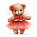 Dreamy ballerina teddy design Royalty Free Stock Photo