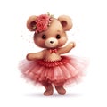 Dreamy ballerina teddy design Royalty Free Stock Photo