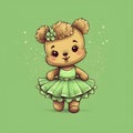 Dreamy ballerina teddy design Royalty Free Stock Photo