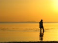 Dreamy Beach Walk at Sunset Royalty Free Stock Photo