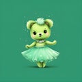 Dreamy bear tutu art Royalty Free Stock Photo