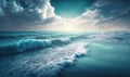 Dreamy Blue Sea and Sky Background for Invitations and Posters.