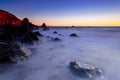 Dreamy California coast at sunset