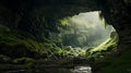 Dreamy Cave Waterfall In Hindu Yorkshire Dales