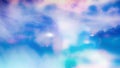 Dreamy Colored Clouds Planets Abstract Background