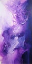 Dreamy Composition: Abstract Encaustic Painting In Purple And Black