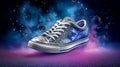 Dreamy Cosmic Sneaker With Silver Sparks