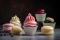 dreamy, creamy and refined flavors of classic french macaron in cupcake form