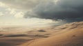 Dreamy Desert Landscape With Stormy Seascape Vibes