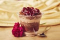 Dreamy Escapism Dessert - Natural sugar free, vegan, healthy layered dessert with fresh cherry