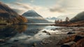 Dreamy Fjord In Hindu Yorkshire Dales: Photorealistic Landscape Image