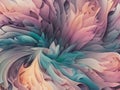 Dreamy floral abstraction, pastel bloom shades, floral art