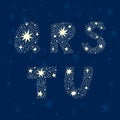 Stars alphabet hand drawn celestial letters collection