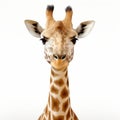 Dreamy Giraffe: A Close-up Portrait With Exaggerated Facial Expressions
