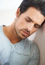 Dreamy good looks. a handsome young man looking thoughtful. Royalty Free Stock Photo