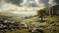 Dreamy Image Of A Majestic Tree In The Yorkshire Dales
