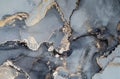 High resolution. Luxury abstract fluid art painting in alcohol ink technique, mixture of gray, black gold paints. Royalty Free Stock Photo