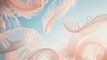 Soft pastel abstract with floating feathers Royalty Free Stock Photo