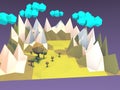 Dreamy Low Poly Fictional Landscape